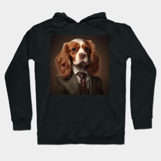 Cavalier King Charles Spaniel Dog in Suit Hoodie